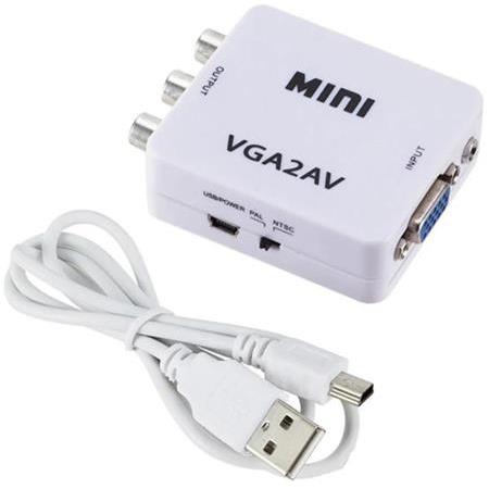 Alfais 5004 Vga To Av 3Rca Video 1080p Çevirici Dönüştürücü Adaptör 3.5mm Destekli