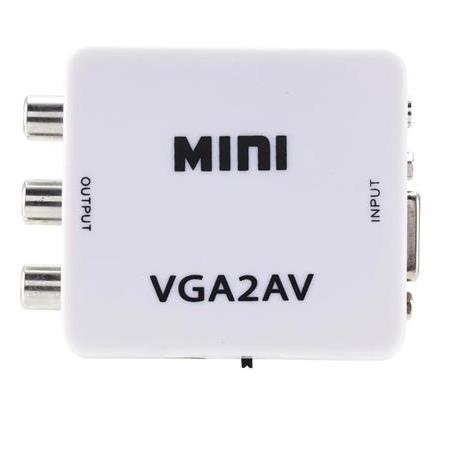 Alfais 5004 Vga To Av 3Rca Video 1080p Çevirici Dönüştürücü Adaptör 3.5mm Destekli