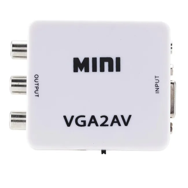 Alfais 5004 Vga To Av 3Rca Video 1080p Çevirici Dönüştürücü Adaptör 3.5mm Destekli