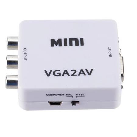Alfais 5004 Vga To Av 3Rca Video 1080p Çevirici Dönüştürücü Adaptör 3.5mm Destekli