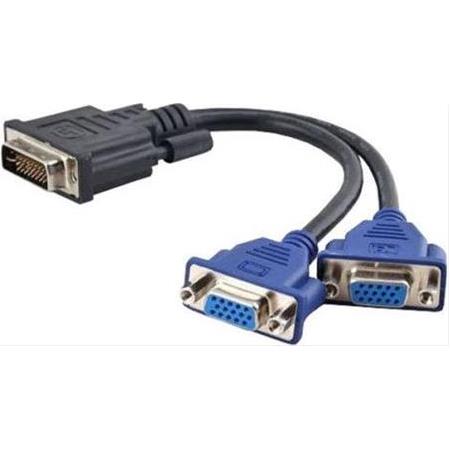 Alfais 4966 Dvi-İ Vga Y Çoğaltıcı Çoklayıcı Switch Splitter Kablosu