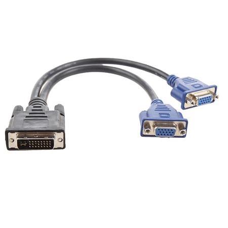 Alfais 4966 Dvi-İ Vga Y Çoğaltıcı Çoklayıcı Switch Splitter Kablosu