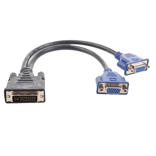 Alfais 4966 Dvi-İ Vga Y Çoğaltıcı Çoklayıcı Switch Splitter Kablosu
