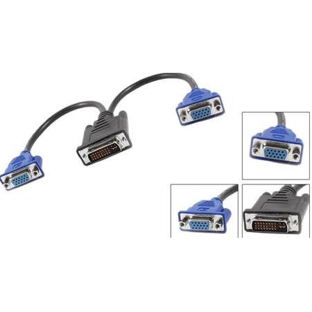 Alfais 4966 Dvi-İ Vga Y Çoğaltıcı Çoklayıcı Switch Splitter Kablosu