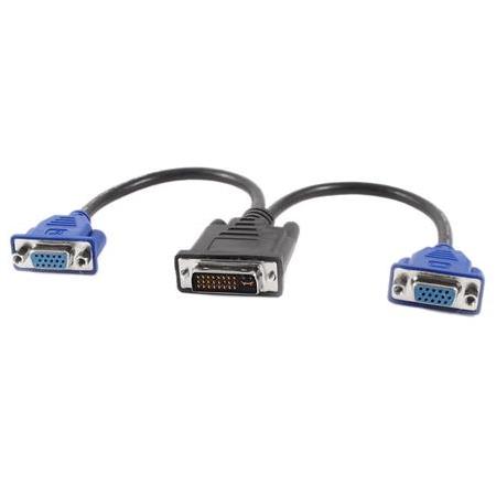 Alfais 4966 Dvi-İ Vga Y Çoğaltıcı Çoklayıcı Switch Splitter Kablosu