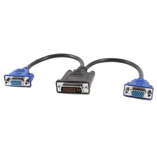 Alfais 4966 Dvi-İ Vga Y Çoğaltıcı Çoklayıcı Switch Splitter Kablosu