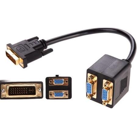 Alfais 4972 Dvi To 2X Vga Çevirici Çoklayıcı Splitter Kablosu