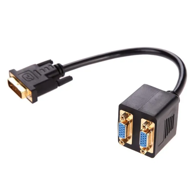 Alfais 4972 Dvi To 2X Vga Çevirici Çoklayıcı Splitter Kablosu