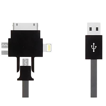 Alfais 4851 USB Universal 4 in 1 Çoklu Şarj ve Data Kablosu 1 Metre