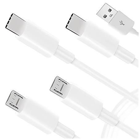 Alfais 4758 4 in 1 Şarj Kablosu 2x Type-C 2x Micro USB Çoklayıcı 1 Metre