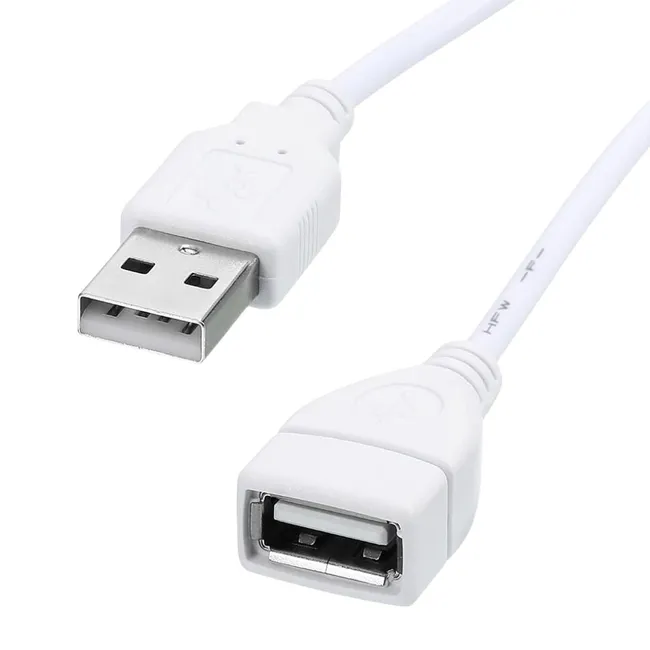 Alfais 6095 Usb Power Data Switch Kablo Açma Kapama Düğmeli Dişi Erkek Güç Ara Uzatma Kablosu 30cm