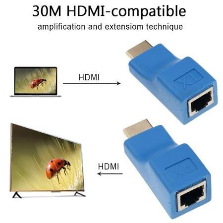 Alfais 4971 Hdmi Rj45 Cat5 6 Extender Uzatıcı Uzatma Aparatı Adaptör