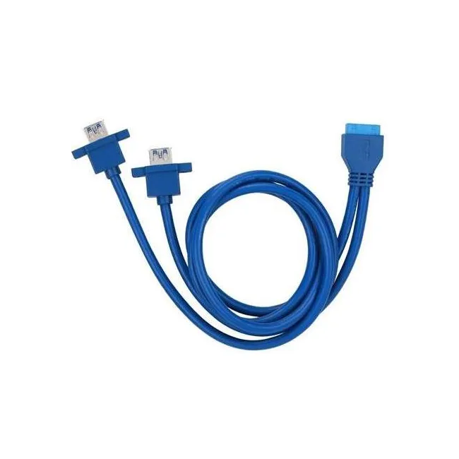 Alfais 4994 Usb 3.0 19 20 Pin Dişi To 2X Anakart Panel Tipi Kablo