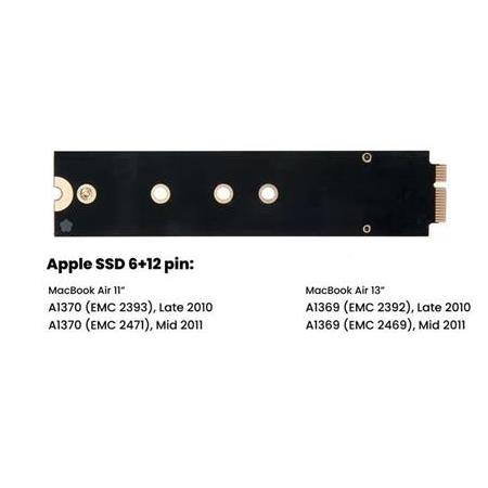 Alfais 4879 M.2 Ssd To 18(6+12) Pin Çevirici Dönüştürücü Kart Adaptör (Macbook için)