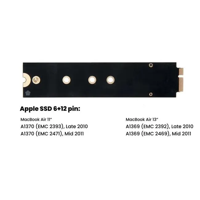 Alfais 4879 M.2 Ssd To 18(6+12) Pin Çevirici Dönüştürücü Kart Adaptör (Macbook için)