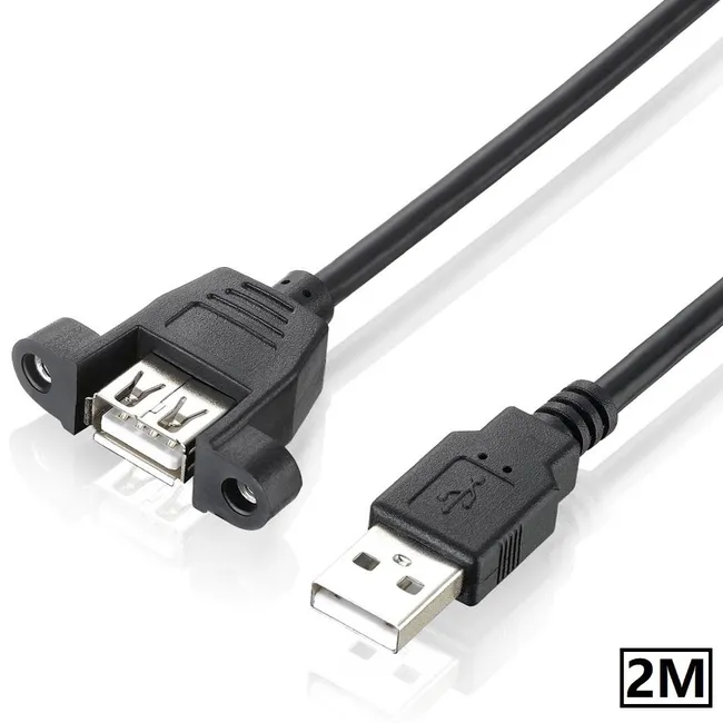 Alfais 4888 Usb Dişi Erkek Panel Tipi Data Uzatma Kablosu 2 Metre