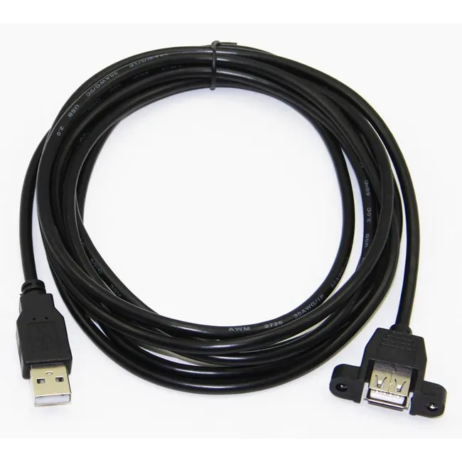 Alfais 4888 Usb Dişi Erkek Panel Tipi Data Uzatma Kablosu 2 Metre
