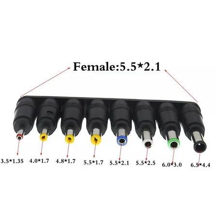 Alfais 5244 8in1 5.5*2.1-2.5mm Adaptör Dc Uç Çevirici Set Konnektör Başlık