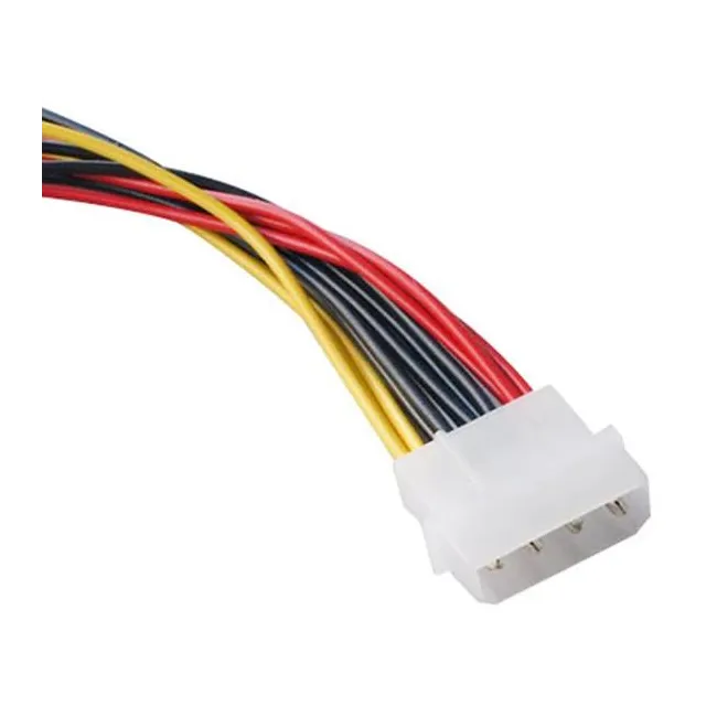 Alfais 5101 Üçlü 3 Port ide Molex Sata Power Hdd 4 pin Güç Kablosu