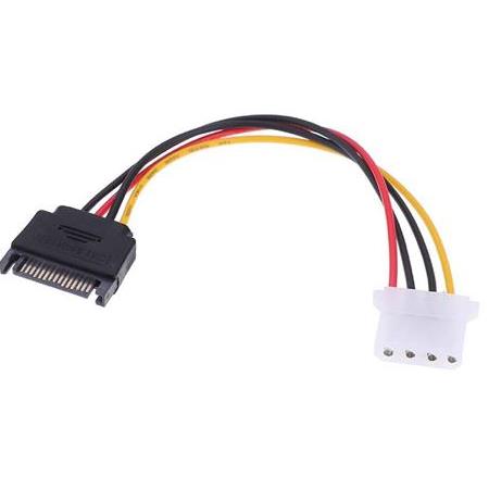 Alfais 4843 Sata Kasa Hdd Dişi Erkek 4 pin Power Molex Güç Kablosu 20 cm