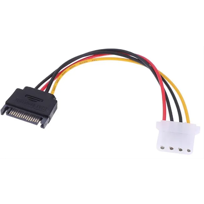 Alfais 4843 Sata Kasa Hdd Dişi Erkek 4 pin Power Molex Güç Kablosu 20 cm