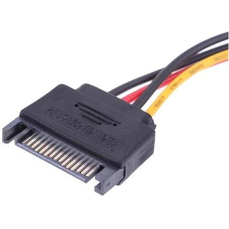 Alfais 4843 Sata Kasa Hdd Dişi Erkek 4 pin Power Molex Güç Kablosu 20 cm