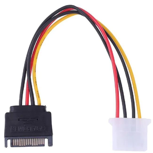 Alfais 4843 Sata Kasa Hdd Dişi Erkek 4 pin Power Molex Güç Kablosu 20 cm