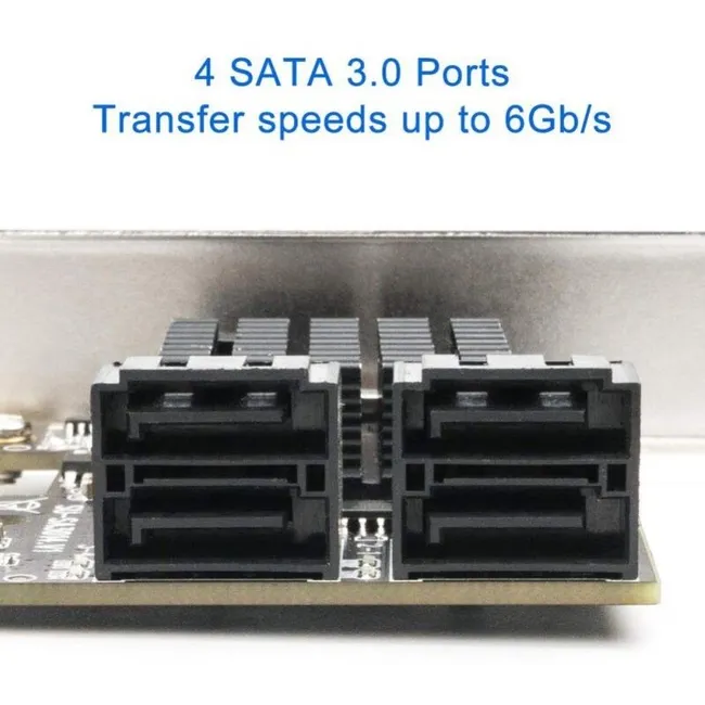 Alfais 5075 Pci Express Pci-e 4 Port Sata 3.0 Hdd Ssd Girşi Çoklayıcı Kart
