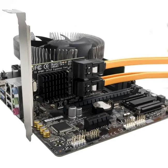 Alfais 5075 Pci Express Pci-e 4 Port Sata 3.0 Hdd Ssd Girşi Çoklayıcı Kart