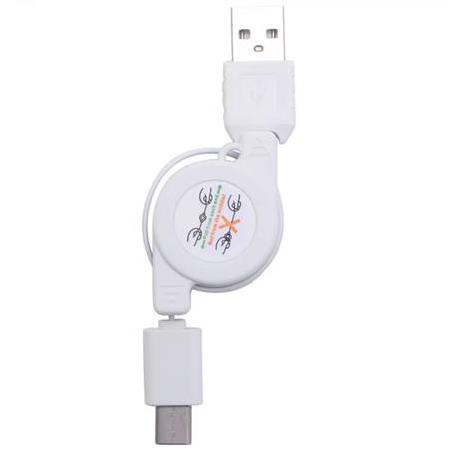 Alfais 6022 Usb To Type C Erkek Şarj Ve Veri Aktarım Kablosu Makaralı  75cm