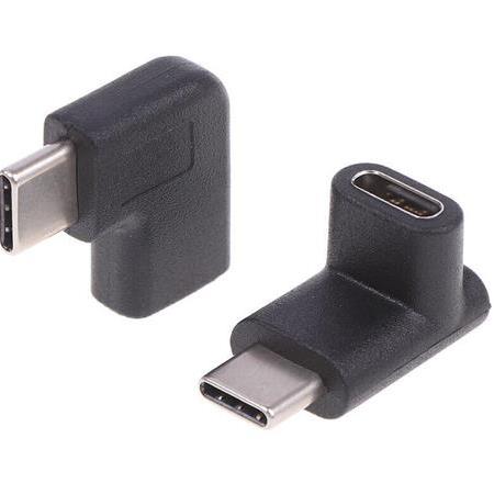 Alfais 4460 Type C Dişi Erkek 90 Derece Dirsek 2in1 Çevirici Dönüştürücü Adaptör
