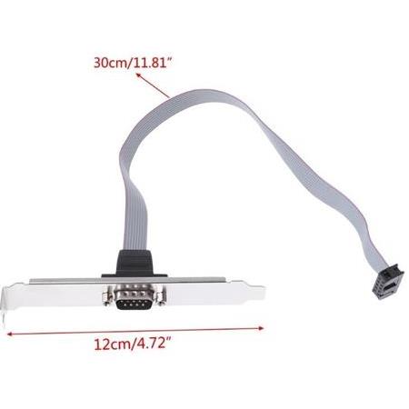 Alfais 4991 Rs232 Serial Com Port DB 9 To 10 pin Pci Anakart Braket Kablosu
