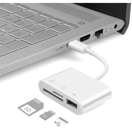 Alfais 5232 Usb Type C To Sd Microsd Tf Kart Okuyucu Usb 3in1 Çevirici Dönüştürücü Adaptör