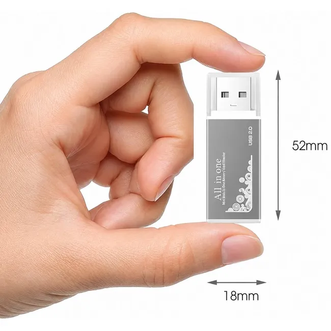 Alfais 6070 USB Çoklu Kart Okuyucu SD Micro MMC MS MicroSd Sdhc Hafıza Kartı Adaptörü