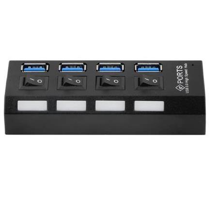 Alfais 5134 4 Port USB 3.0 2.0 Hub Çoğaltıcı Çoklayıcı Switch Splitter Çoklama Çoklu Cihaz Bağlama