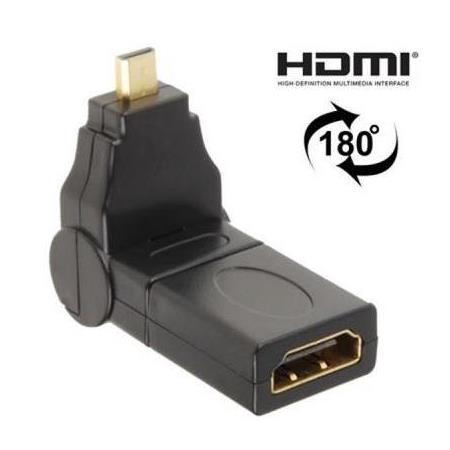 Alfais 4670 Micro hdmi to Hdmi 180 270 Derece Dönebilen Çevirici Dönüştürücü Adaptör