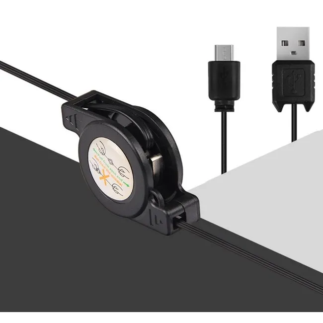 Alfais 4697 Makaralı Zip Micro Usb Data Şarj Kablosu Veri Telefon