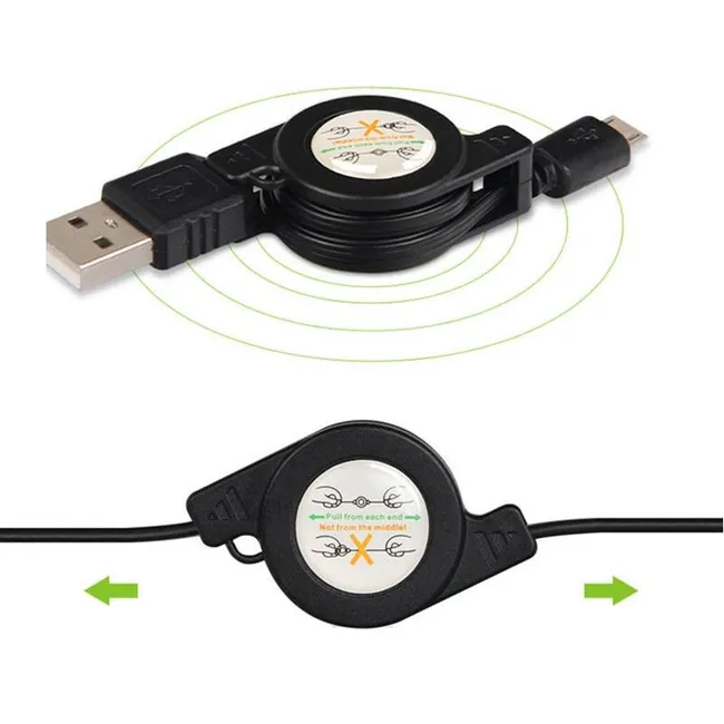 Alfais 4697 Makaralı Zip Micro Usb Data Şarj Kablosu Veri Telefon