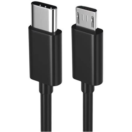 Alfais 4244 Type-C to Micro USB Çevirici Dönüştürücü Kablo 80 cm