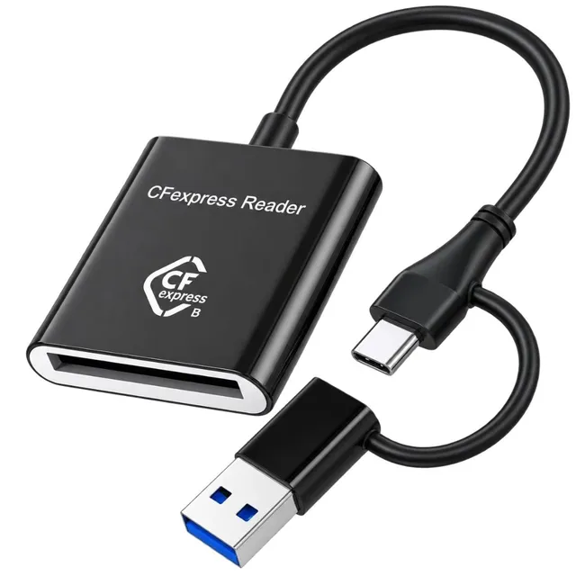 Alfais 6084 CFexpress Type B Kart Okuyucu USB 3.2 Gen2 10Gbps Type C Çevirici Adaptör Dönüştürücü