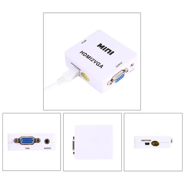 Alfais 4314 Hdmi To VGA Çevirici Adaptör Monitör Tv Dönüştürücü