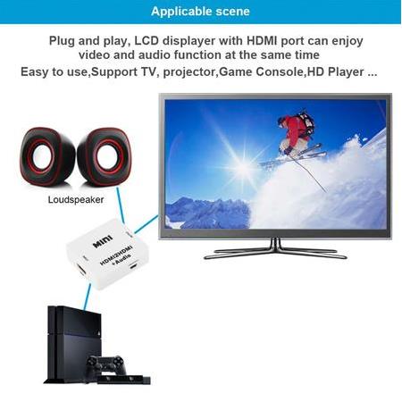 Alfais 4437 Hdmi To Hdmi + 3.5mm Ses Sistemi Dijital Çevirici Ayırıcı Adaptör