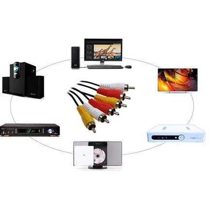 Alfais 5006 3Rca To 3 Rca Ses Görüntü Tos Scart Kablosu