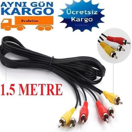 Alfais 5006 3Rca To 3 Rca Ses Görüntü Tos Scart Kablosu