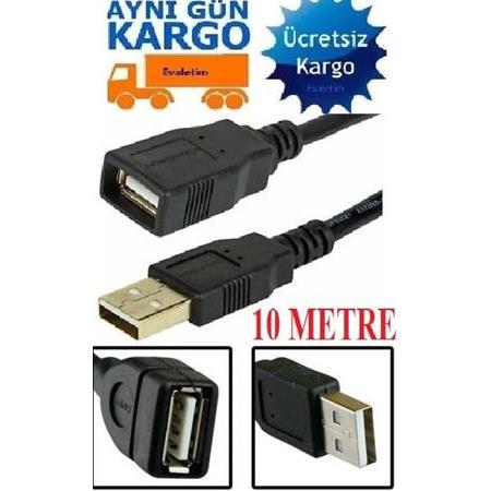 Alfais 4635 USB Uzatma Kablosu 10 Metre Uzatıcı Dişi Erkek