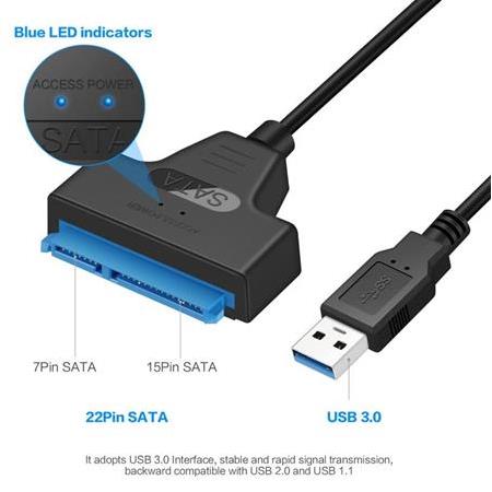 Alfais 4469 Usb 3.0 Yüksek Hızlı 2.5 Inç Sata Ssd Ve Hdd Harddisk Kablosu