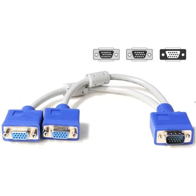 Alfais 4567 Vga Y Kablo Çoklayıcı Switch Splitter Kablosu Çoklu Monitör Tv