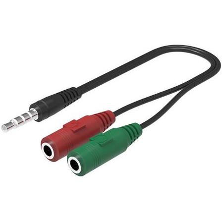 Alfais 4745 3.5mm Kulaklık Mikrofon Ayırıcı Çoklayıcı Switch Splitter