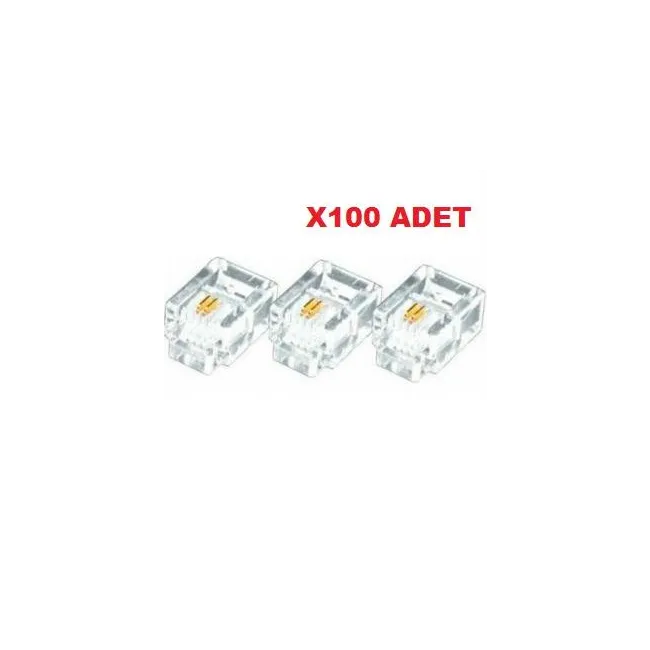 Alfais 4839 Rj11 Jack Telefon Kablo Ucu Konnektörü 100 Adet