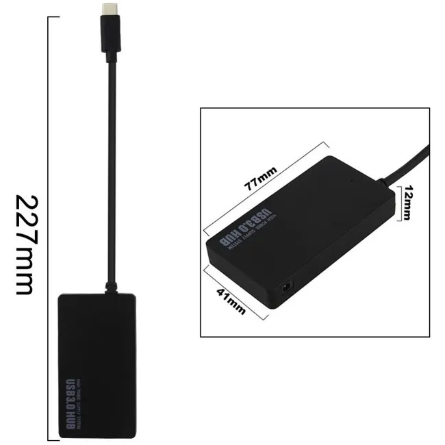 Alfais 4856 Type C Usb 3.1 4 Port USB 3.0 2.0 Hub Çoğaltıcı Çoklayıcı Dönüştürücü Switch